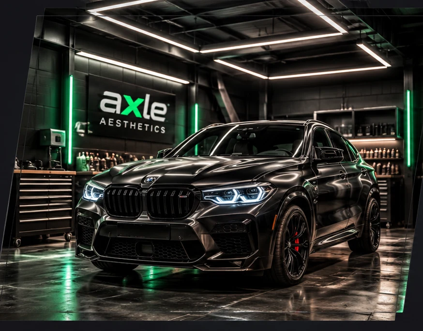 Concept image of a premium automotive detailing studio